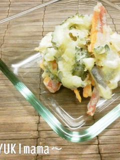 ゴーヤとスパムとお茄子のかき揚げ-レシピのメイン写真