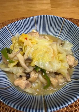 ご飯がすすむ♪キャベツと鶏肉の味噌煮-レシピのメイン写真