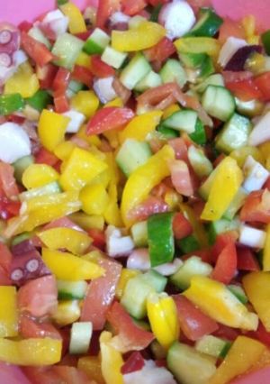 たことカラフル野菜のマリネ。-レシピのメイン写真