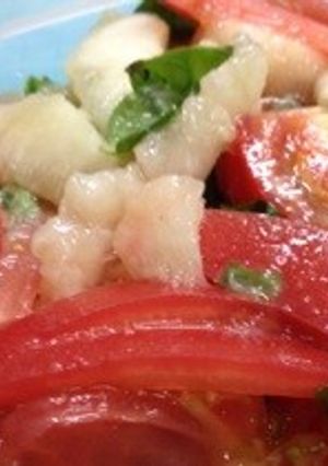 Vegan:トマトと桃のフレッシュサラダ-レシピのメイン写真