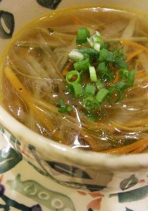 水菜とごぼうの簡単シャキシャキ野菜スープ-レシピのメイン写真