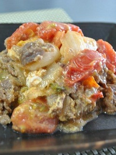 牛肉とトマトのキムタマ炒め-レシピのメイン写真