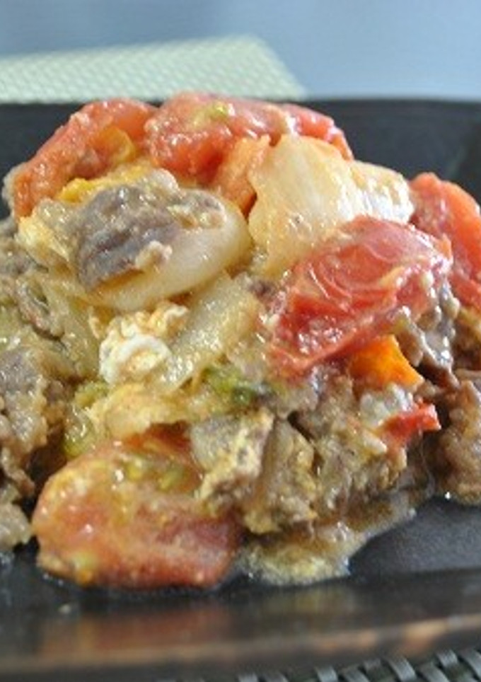 牛肉とトマトのキムタマ炒め-レシピのメイン写真