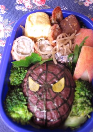 夏にお勧めスパイダーマン弁当-レシピのメイン写真