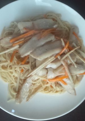 ガッツリ！塩だれパスタ(^-^)v-レシピのメイン写真