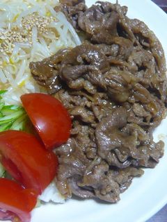 焼肉のタレで焼肉丼-レシピのメイン写真