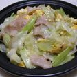 豚バラとキャベツのネギ塩炒め