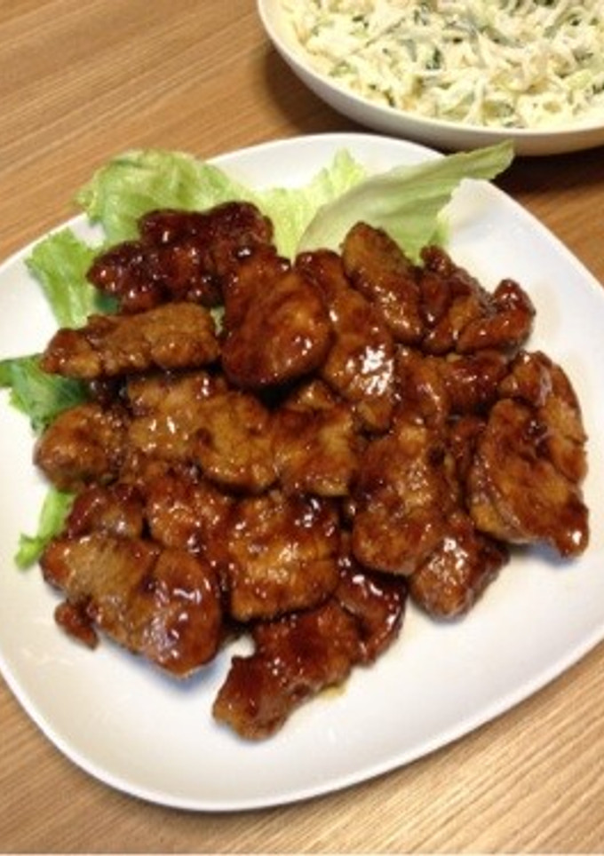 簡単♪ 豚肉の甘酢照焼き-レシピのメイン写真