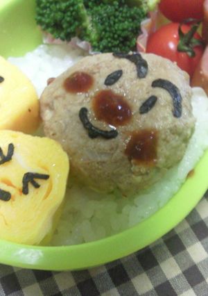 キャラ弁 簡単アンパンマン★ハンバーグ-レシピのメイン写真