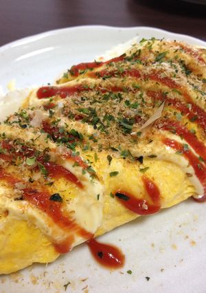 お好み焼き風♪オムキャベツ-レシピのメイン写真