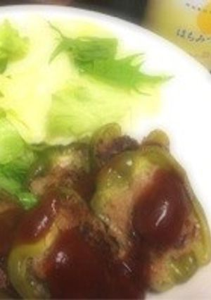 卵不使用！簡単ピーマンの肉詰め♪-レシピのメイン写真