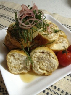 豆腐とナメタケのキツネロール-レシピのメイン写真