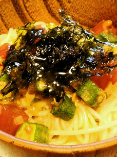まぐろオクラ納豆醤油麹和えそうめん-レシピのメイン写真