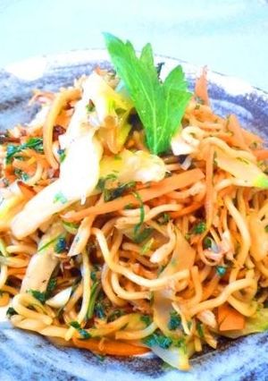 セロリとさきいかの味噌焼きそば-レシピのメイン写真