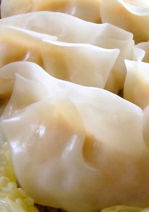 簡単＆美味！塩麹入り　鶏胸の蒸し餃子　-レシピのメイン写真