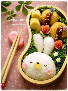 スヤスヤ*いねむりうさぎちゃん*キャラ弁-レシピのメイン写真