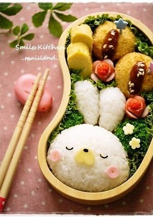 スヤスヤ*いねむりうさぎちゃん＊キャラ弁-レシピのメイン写真