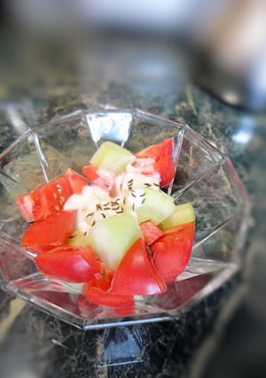 夏味☆トマトと青瓜のヨーグルトサラダ-レシピのメイン写真