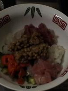 ばくだん(お刺身と胡瓜の納豆あえ)-レシピのメイン写真