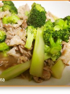ブロッコリーと豚肉のオイスターソース炒め-レシピのメイン写真