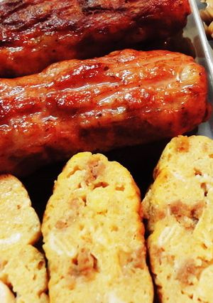 お弁当に*肉そぼろ入り卵焼き*-レシピのメイン写真