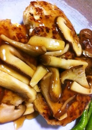ヘルシー豆腐＆豆乳きのこハンバーグ-レシピのメイン写真