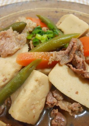 高野豆腐と牛肉の煮物-レシピのメイン写真