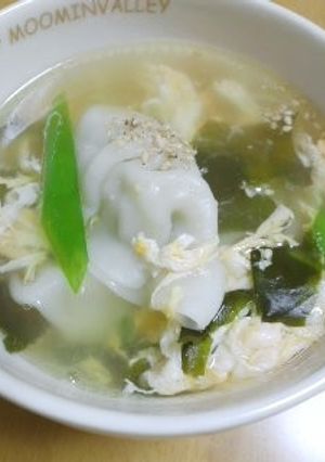 冷凍餃子でかきたまスープ♪-レシピのメイン写真