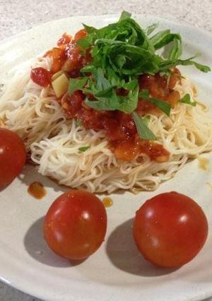そうめん トマトソース カッペリー二風-レシピのメイン写真