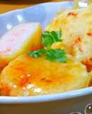 海老すり身の蓮根挟み揚げ♡簡単あんかけ♡