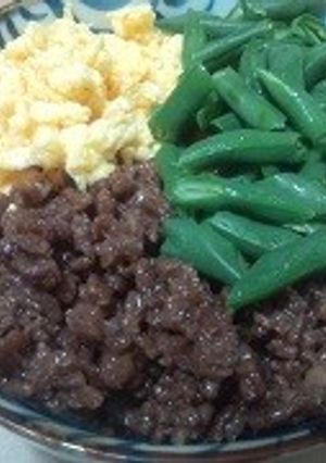 多分普通の三色丼-レシピのメイン写真