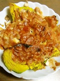 海老の塩焼きで、リメイク南瓜チーズ焼き-レシピのメイン写真
