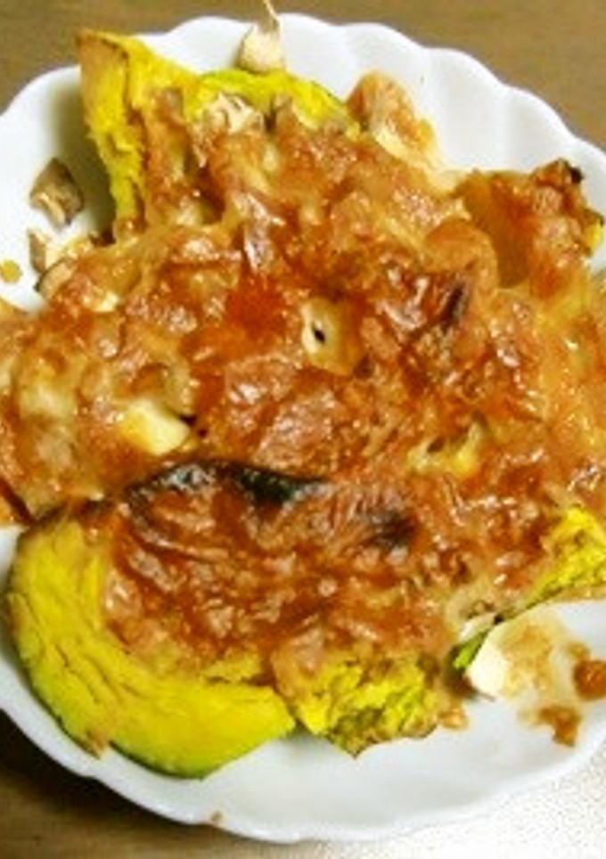 海老の塩焼きで、リメイク南瓜チーズ焼き-レシピのメイン写真