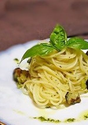 冷製パスタ　ナスのジェノベーゼ-レシピのメイン写真