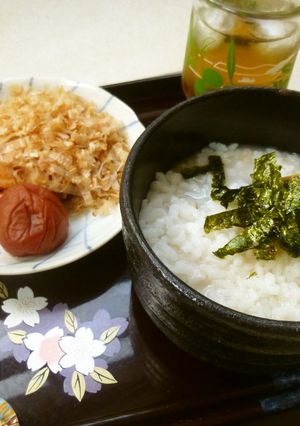 朝食に最適☆超速3分！塩麹がゆ定食☆-レシピのメイン写真