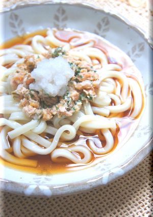 ✽うめ～ツナ冷やしうどん✽-レシピのメイン写真