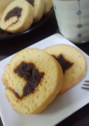 一六タルト風☆小倉カステラロールケーキ-レシピのメイン写真
