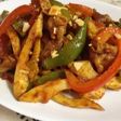 豚肉とタケノコのカレーケチャップ炒め