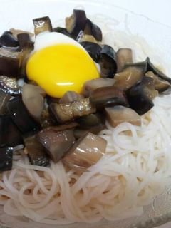茄子ときのこの簡単あっさり素麺-レシピのメイン写真