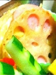 レンコンdeソーセージ・チーズの挟み焼き-レシピのメイン写真