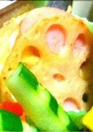 レンコンdeソーセージ・チーズの挟み焼き-レシピのメイン写真