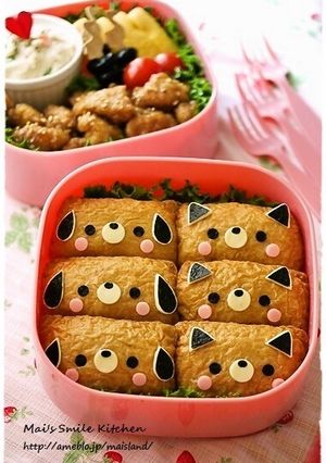 運動会に♪お稲荷ワンちゃん＊行楽キャラ弁-レシピのメイン写真