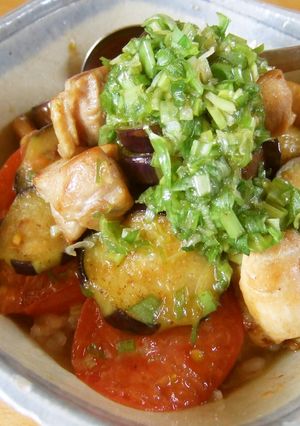 鶏肉と焼き野菜のねぎ塩丼-レシピのメイン写真