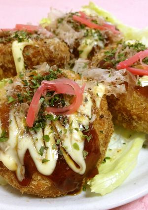 お好み焼き風♪コロッケ♫リメイク-レシピのメイン写真