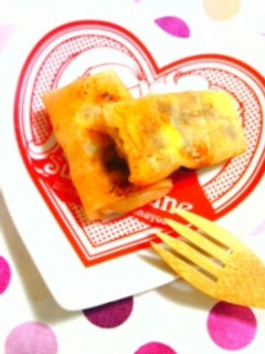 揚げない!バナナとあんこのおやつ春巻き♡-レシピのメイン写真