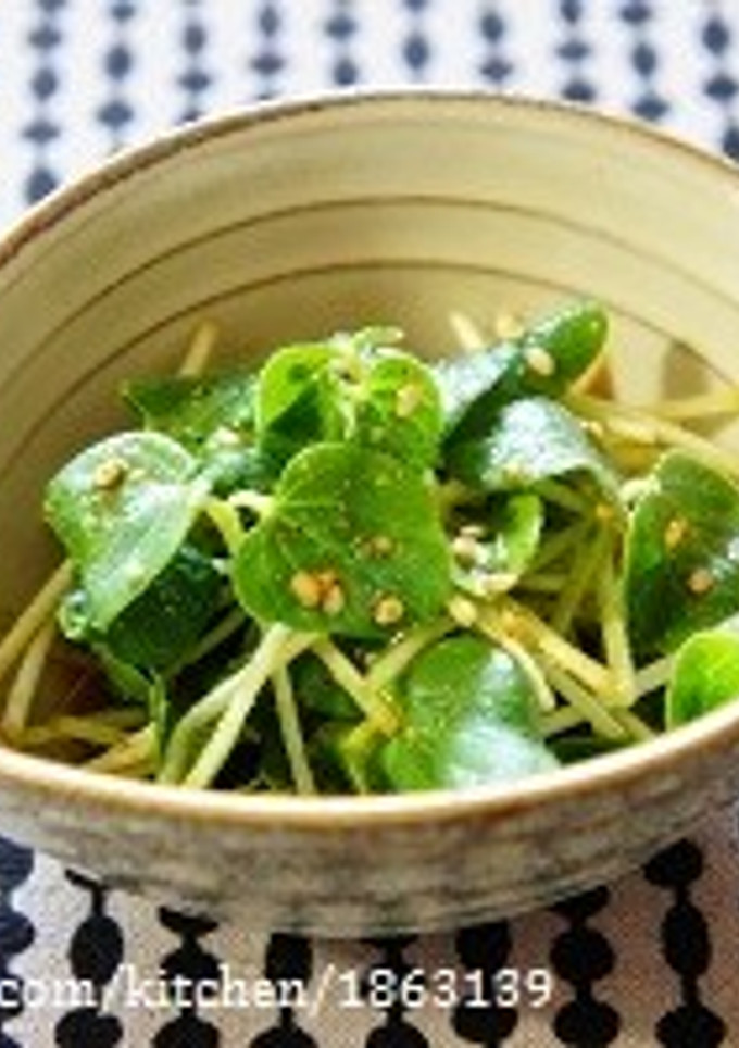 新食感☆オクラの新芽のごま和え-レシピのメイン写真