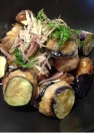 あんかけ~豆腐でナスの挟み揚げ☆団子入り-レシピのメイン写真