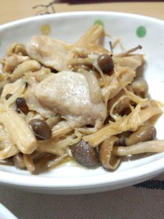 チキンときのこのバターマヨ醤油炒め-レシピのメイン写真