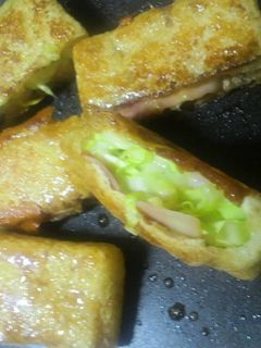 油揚げの洋風挟み焼き-レシピのメイン写真
