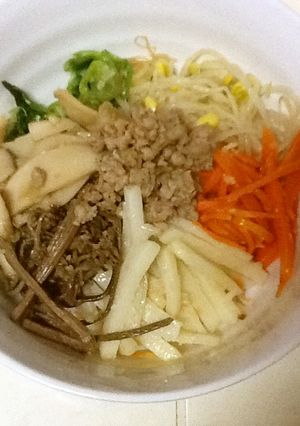 家にある野菜で！ナムルとビビンバ♪-レシピのメイン写真